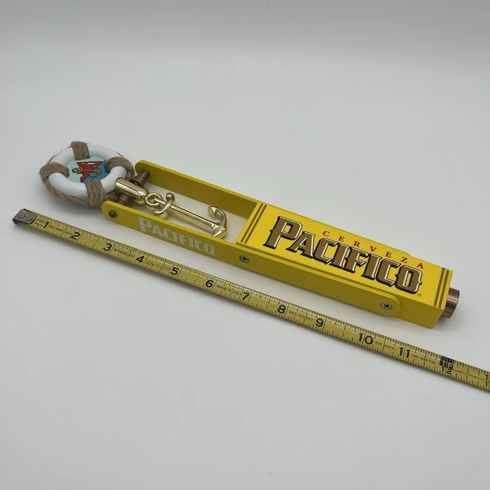 PACIFICO SWINGING BRASS ANCHOR LIFE PRESERVER NAUTICAL beer tap handle. MEXICO